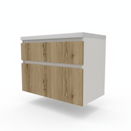 Тумба Подвесная Amica "КРИТ" 2 Ящика Дуб Эльвезия